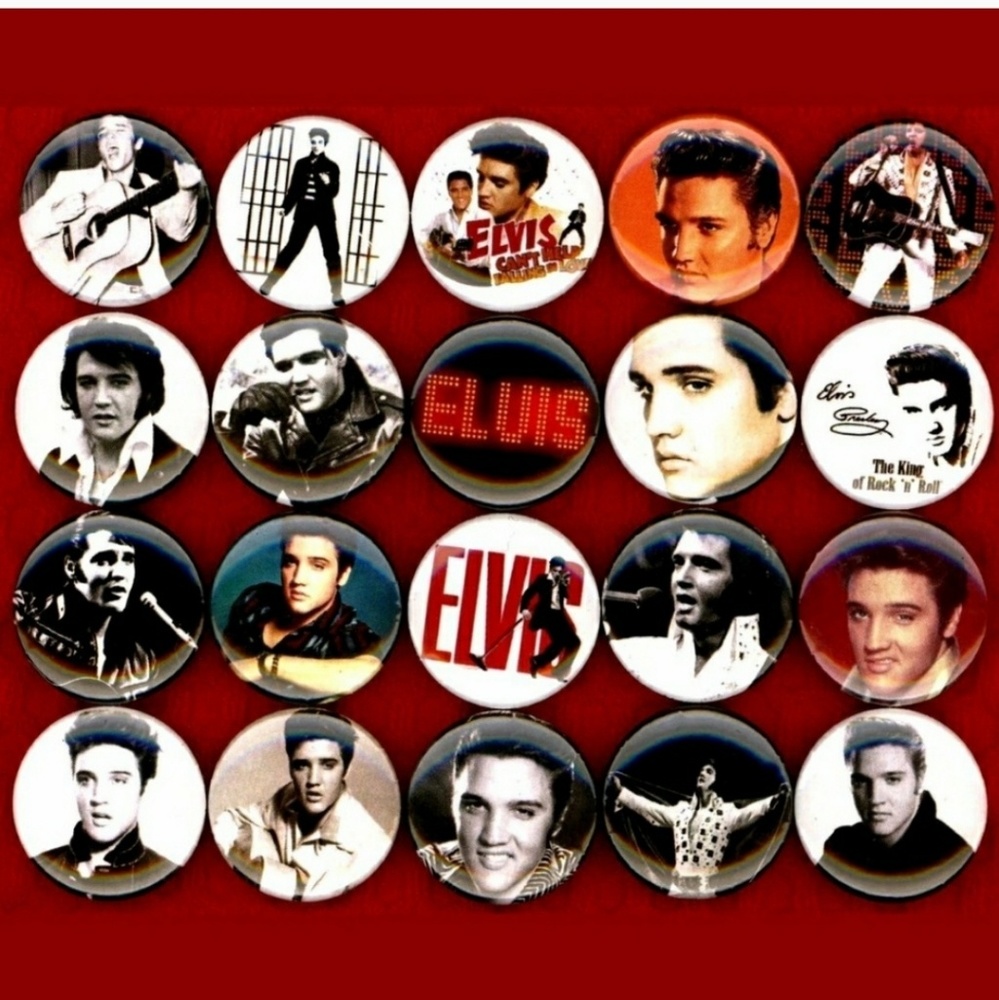 Elvis Presley set of 20 1 inch pins badges buttons